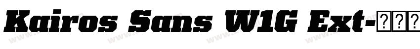 Kairos Sans W1G Ext字体转换 Kairos Sans W1G Ext字体转换